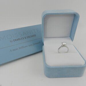 Charles & Colvard Moissanite Solitaire Engagement Ring  Sz 5.5